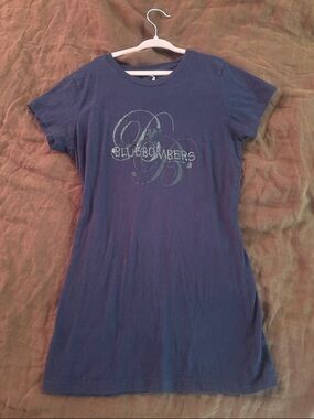 Y2K vintage Blue Bombers Navy Graphic Tee